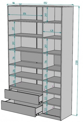 Шкаф Мальта H215 в Верхней Пышме - verhnyaya-pyshma.ok-mebel.com | фото 2