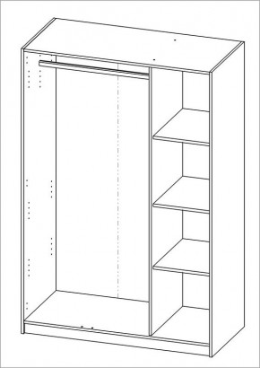 Шкаф ОРИОН трехдверный, цвет Дуб Венге в Верхней Пышме - verhnyaya-pyshma.ok-mebel.com | фото 3