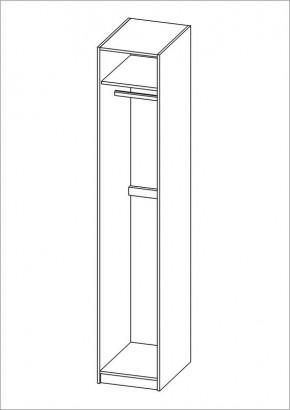 Шкаф ПЕГАС однодверный, цвет Дуб Сонома в Верхней Пышме - verhnyaya-pyshma.ok-mebel.com | фото 3