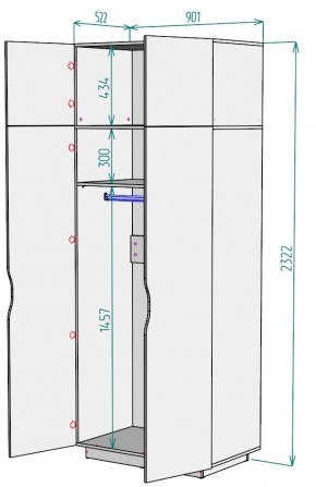 Шкаф "Аврора (H36)" в Верхней Пышме - verhnyaya-pyshma.ok-mebel.com | фото 2