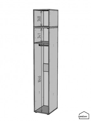 Шкаф с антресолью Linnea MHR-1A-1 2450х400х510 (Белый-М 11.1.2) в Верхней Пышме - verhnyaya-pyshma.ok-mebel.com | фото 3