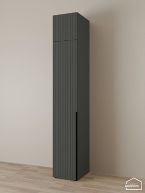 Шкаф с антресолью Linnea MHR-1A-4 2450х400х510 (Графит-М 11.1.25) в Верхней Пышме - verhnyaya-pyshma.ok-mebel.com | фото