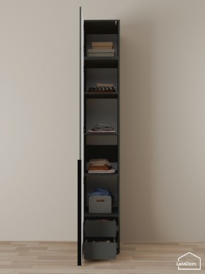 Шкаф с антресолью Linnea MHR-1A-4 2450х400х510 (Графит-М 11.1.25) в Верхней Пышме - verhnyaya-pyshma.ok-mebel.com | фото 4