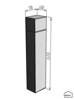 Шкаф с антресолью Linnea MHR-1POA-2 2450х400х510 (Белый-М 11.1.1) в Верхней Пышме - verhnyaya-pyshma.ok-mebel.com | фото 2