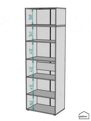 Шкаф с антресолью Linnea MHR-2A-2 2450х800х510 (Белый-М 11.1.2) в Верхней Пышме - verhnyaya-pyshma.ok-mebel.com | фото 3