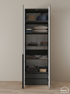 Шкаф с антресолью Linnea MHR-2A-3 2450х800х510 (Графит-М 11.1.25) в Верхней Пышме - verhnyaya-pyshma.ok-mebel.com | фото 5