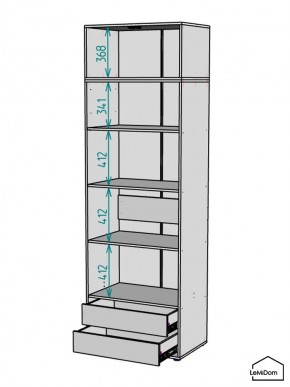 Шкаф с антресолью Linnea MHR-2POA-4 2450х800х510 (Белый-М 11.1.2) в Верхней Пышме - verhnyaya-pyshma.ok-mebel.com | фото 3