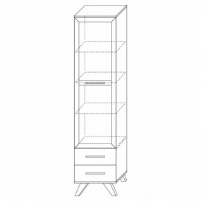 Шкаф-витрина 450 Вега Скандинавия в Верхней Пышме - verhnyaya-pyshma.ok-mebel.com | фото 7
