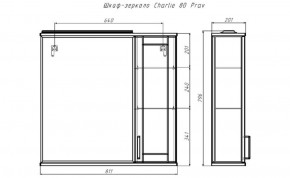 Шкаф-зеркало Charlie 80 правый Домино (DCh2520HZ) в Верхней Пышме - verhnyaya-pyshma.ok-mebel.com | фото 9