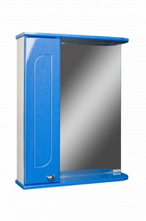 Шкаф-зеркало Радуга Синий металлик 55 левый АЙСБЕРГ (DA1129HZR) в Верхней Пышме - verhnyaya-pyshma.ok-mebel.com | фото 1