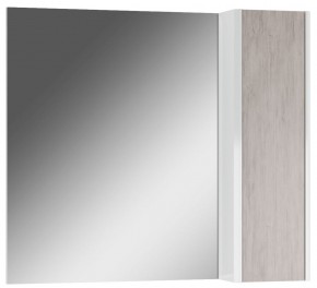 Шкаф-зеркало Uno 80 Дуб серый левый/правый Домино (DU1504HZ) в Верхней Пышме - verhnyaya-pyshma.ok-mebel.com | фото