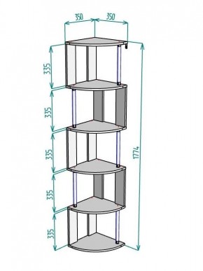 Стеллаж Maria S113-MA (Белый) в Верхней Пышме - verhnyaya-pyshma.ok-mebel.com | фото 3