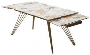 Стол ACERRA NEW 160 GLOSS GRAND JADE SOLID CERAMIC/ каркас цвета шампань, ®DISAUR в Верхней Пышме - verhnyaya-pyshma.ok-mebel.com | фото 13