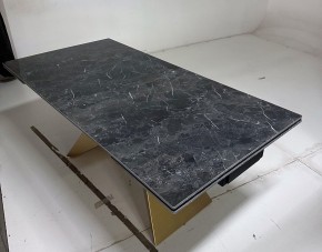 Стол ALES 180 BLACK GRAVE SOLID CERAMIC, керамика / бронзовый, ®DISAUR в Верхней Пышме - verhnyaya-pyshma.ok-mebel.com | фото 5