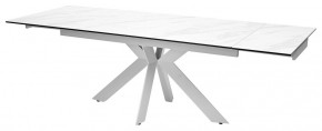 Стол BELLUNO 160 MARBLES KL-99 Белый мрамор матовый, итальянская керамика/ белый каркас, ®DISAUR в Верхней Пышме - verhnyaya-pyshma.ok-mebel.com | фото 6