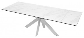 Стол BELLUNO 160 MARBLES KL-99 Белый мрамор матовый, итальянская керамика/ белый каркас, ®DISAUR в Верхней Пышме - verhnyaya-pyshma.ok-mebel.com | фото 8