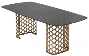 Стол CHIAVARI 220 KL-116 Черный мрамор матовый, итальянская керамика / бронзовый, ®DISAUR в Верхней Пышме - verhnyaya-pyshma.ok-mebel.com | фото 7