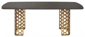 Стол CHIAVARI 220 KL-116 Черный мрамор матовый, итальянская керамика / бронзовый, ®DISAUR в Верхней Пышме - verhnyaya-pyshma.ok-mebel.com | фото 8