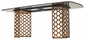 Стол CHIAVARI 220 KL-188 Контрастный мрамор матовый, итальянская керамика / Шампань, ®DISAUR в Верхней Пышме - verhnyaya-pyshma.ok-mebel.com | фото 5