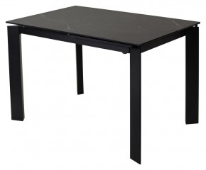 Стол CORNER 120 MATT BLACK MARBLE SOLID CERAMIC / BLACK, ®DISAUR в Верхней Пышме - verhnyaya-pyshma.ok-mebel.com | фото 1