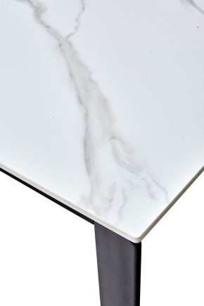 Стол CORNER 120 MATT WHITE MARBLE SOLID CERAMIC / BLACK, ®DISAUR в Верхней Пышме - verhnyaya-pyshma.ok-mebel.com | фото 3