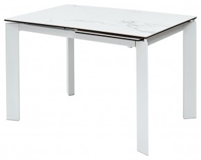 Стол CORNER 120 MATTE STATUARIO Белый мрамор матовый керамика, стекло/ белый каркас, ®DISAUR в Верхней Пышме - verhnyaya-pyshma.ok-mebel.com | фото 2