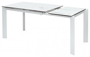 Стол CORNER 120 MATTE STATUARIO Белый мрамор матовый керамика, стекло/ белый каркас, ®DISAUR в Верхней Пышме - verhnyaya-pyshma.ok-mebel.com | фото 4