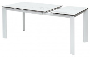 Стол CORNER 120 MATTE STATUARIO Белый мрамор матовый керамика, стекло/ белый каркас, ®DISAUR в Верхней Пышме - verhnyaya-pyshma.ok-mebel.com | фото 5
