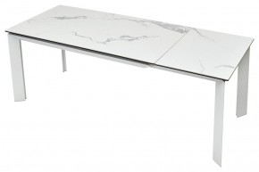 Стол CREMONA 140 MATTE STATUARIO Белый мрамор матовый, керамика/ белый каркас, ®DISAUR в Верхней Пышме - verhnyaya-pyshma.ok-mebel.com | фото 5