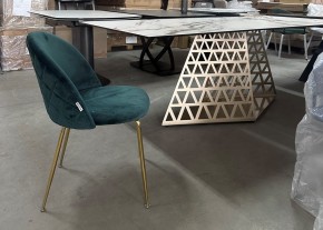 Стол ENNA 220 KL-188 Контрастный мрамор матовый, итальянская керамика/ каркас цвета шампань, ®DISAUR в Верхней Пышме - verhnyaya-pyshma.ok-mebel.com | фото 7