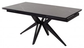 Стол FORIO 160 MATT BLACK MARBLE SOLID CERAMIC / BLACK, ®DISAUR в Верхней Пышме - verhnyaya-pyshma.ok-mebel.com | фото