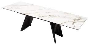 Стол IVAR 180 MARBLES KL-188 Контрастный мрамор, итальянская керамика, ®DISAUR в Верхней Пышме - verhnyaya-pyshma.ok-mebel.com | фото 5