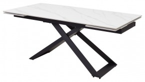 Стол LIVORNO 180 MATT WHITE MARBLE SOLID CERAMIC / BLACK, ®DISAUR в Верхней Пышме - verhnyaya-pyshma.ok-mebel.com | фото 2
