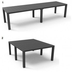 Стол раскладной Джули (Julie Double table 2 configurations) Графит в Верхней Пышме - verhnyaya-pyshma.ok-mebel.com | фото