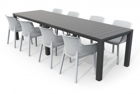 Стол раскладной Джули (Julie Double table 2 configurations) Графит в Верхней Пышме - verhnyaya-pyshma.ok-mebel.com | фото 7