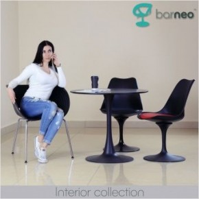 Стул Barneo N-8 Tulip style черный с черной подушкой в Верхней Пышме - verhnyaya-pyshma.ok-mebel.com | фото 4