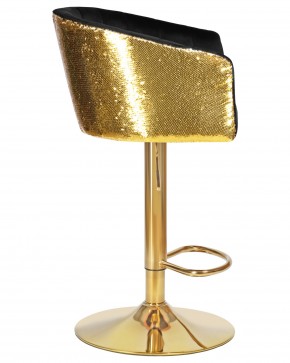 Стул барный DOBRIN DARCY GOLD SHINY, черный велюр с золотыми пайетками в Верхней Пышме - verhnyaya-pyshma.ok-mebel.com | фото 3
