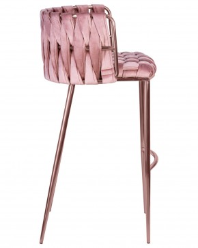 Стул барный DOBRIN EMMA ROSE GOLD, розовый велюр (VF-10) в Верхней Пышме - verhnyaya-pyshma.ok-mebel.com | фото 3