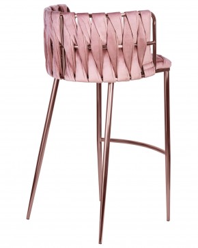 Стул барный DOBRIN EMMA ROSE GOLD, розовый велюр (VF-10) в Верхней Пышме - verhnyaya-pyshma.ok-mebel.com | фото 4