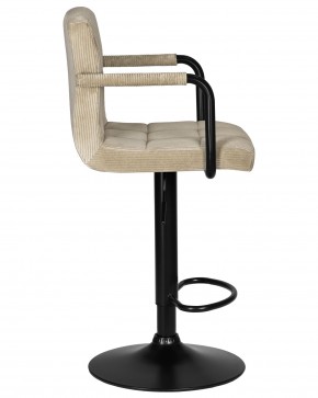 Стул барный DOBRIN KRUGER ARM BLACK, бежевый вельвет (LAR-E2041-04) в Верхней Пышме - verhnyaya-pyshma.ok-mebel.com | фото 3