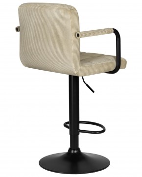 Стул барный DOBRIN KRUGER ARM BLACK, бежевый вельвет (LAR-E2041-04) в Верхней Пышме - verhnyaya-pyshma.ok-mebel.com | фото 4