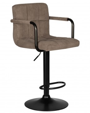 Стул барный DOBRIN KRUGER ARM BLACK, какао вельвет (LAR-E2041-05) в Верхней Пышме - verhnyaya-pyshma.ok-mebel.com | фото 2