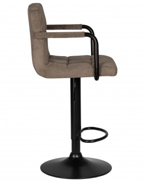 Стул барный DOBRIN KRUGER ARM BLACK, какао вельвет (LAR-E2041-05) в Верхней Пышме - verhnyaya-pyshma.ok-mebel.com | фото 3