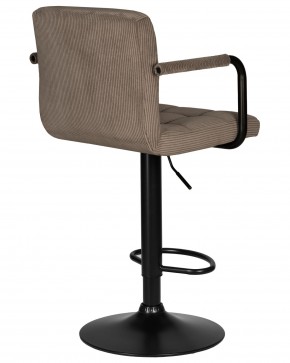 Стул барный DOBRIN KRUGER ARM BLACK, какао вельвет (LAR-E2041-05) в Верхней Пышме - verhnyaya-pyshma.ok-mebel.com | фото 4