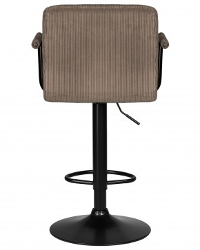 Стул барный DOBRIN KRUGER ARM BLACK, какао вельвет (LAR-E2041-05) в Верхней Пышме - verhnyaya-pyshma.ok-mebel.com | фото 5
