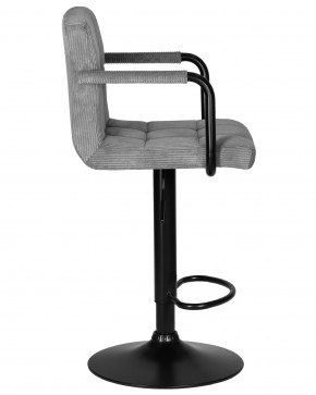 Стул барный DOBRIN KRUGER ARM BLACK, серый вельвет (LAR-E2041-25) в Верхней Пышме - verhnyaya-pyshma.ok-mebel.com | фото 3