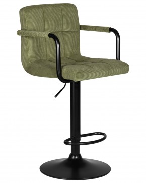 Стул барный DOBRIN KRUGER ARM BLACK, зеленый вельвет (LAR-E2041-7) в Верхней Пышме - verhnyaya-pyshma.ok-mebel.com | фото 2