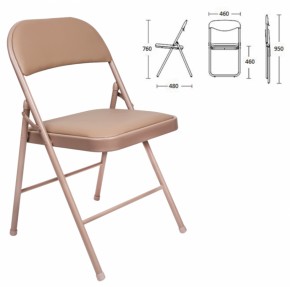 Стул BRABIX "Golf Plus CF-003 Комфорт" (бежевый каркас, кожзам бежевый) 531567 в Верхней Пышме - verhnyaya-pyshma.ok-mebel.com | фото 2