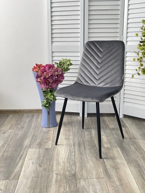 Стул DUKE BLUVEL-14 GREY, велюр / черный каркас М-City в Верхней Пышме - verhnyaya-pyshma.ok-mebel.com | фото 4