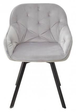 Стул GALE 360 град. поворот. BLUVEL-03 LIGHT GREY, велюр/ черный каркас, М-City в Верхней Пышме - verhnyaya-pyshma.ok-mebel.com | фото 3